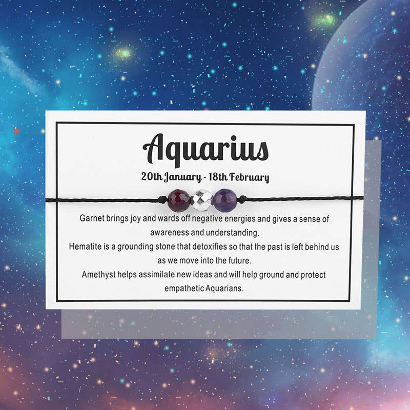 Zodiac Gemstone Bracelet