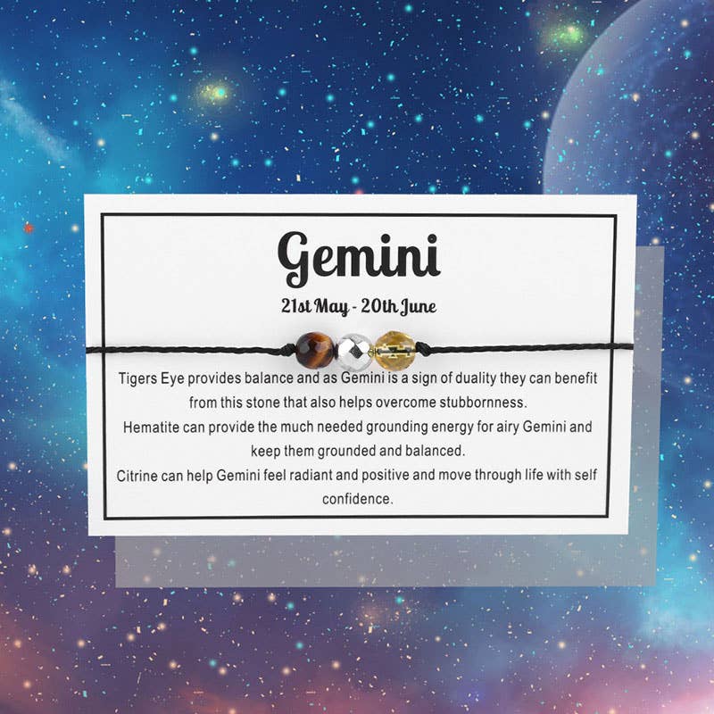 Zodiac Gemstone Bracelet