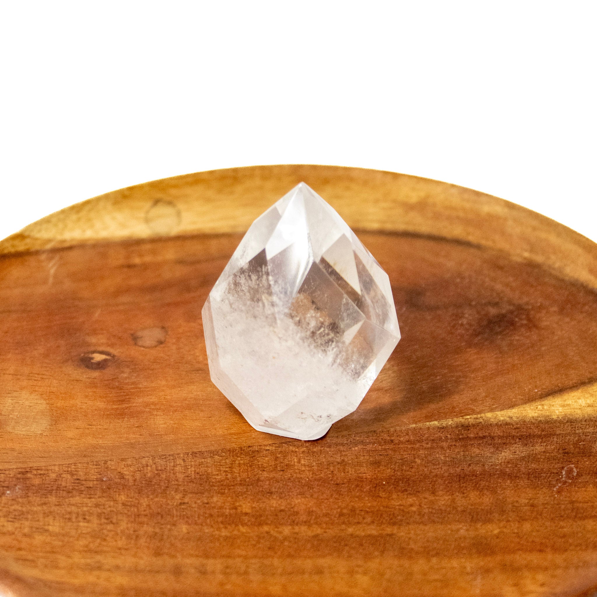 Clear Quartz Faceted Torch