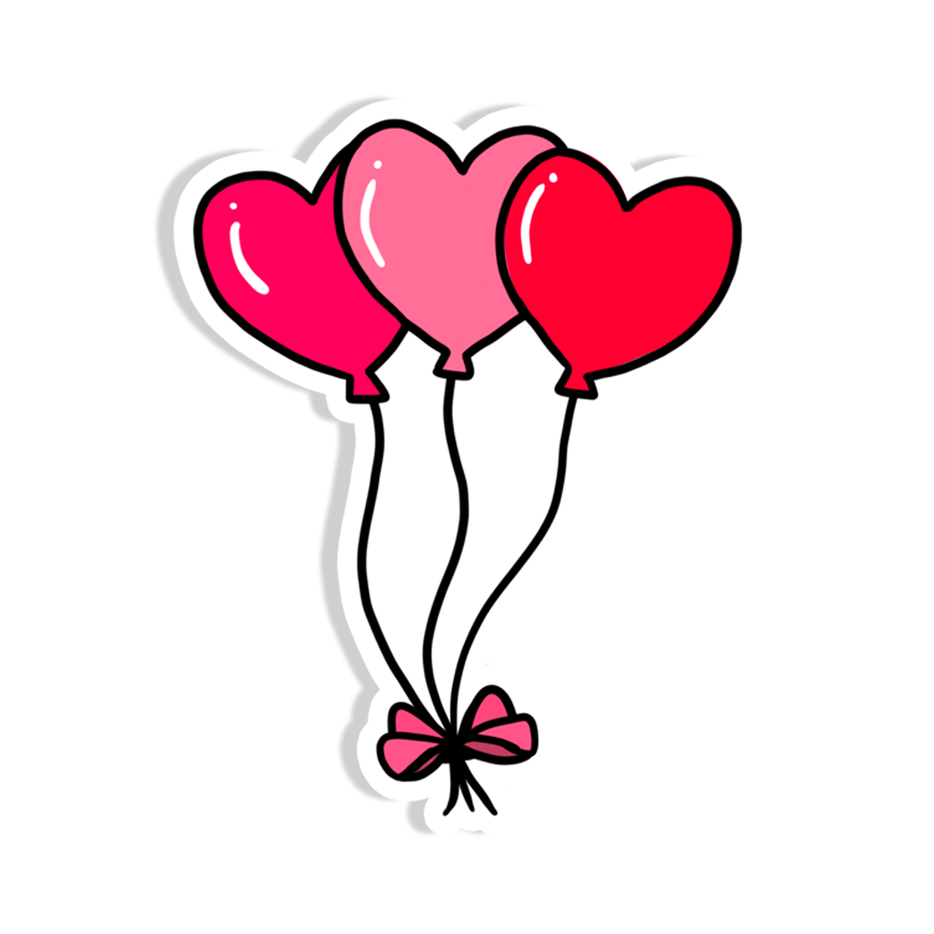 Heart Balloons Sticker