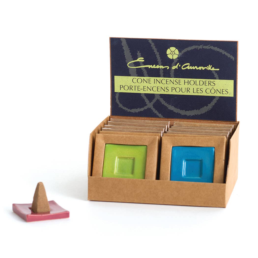 Square Ceramic Incense Cone Holder