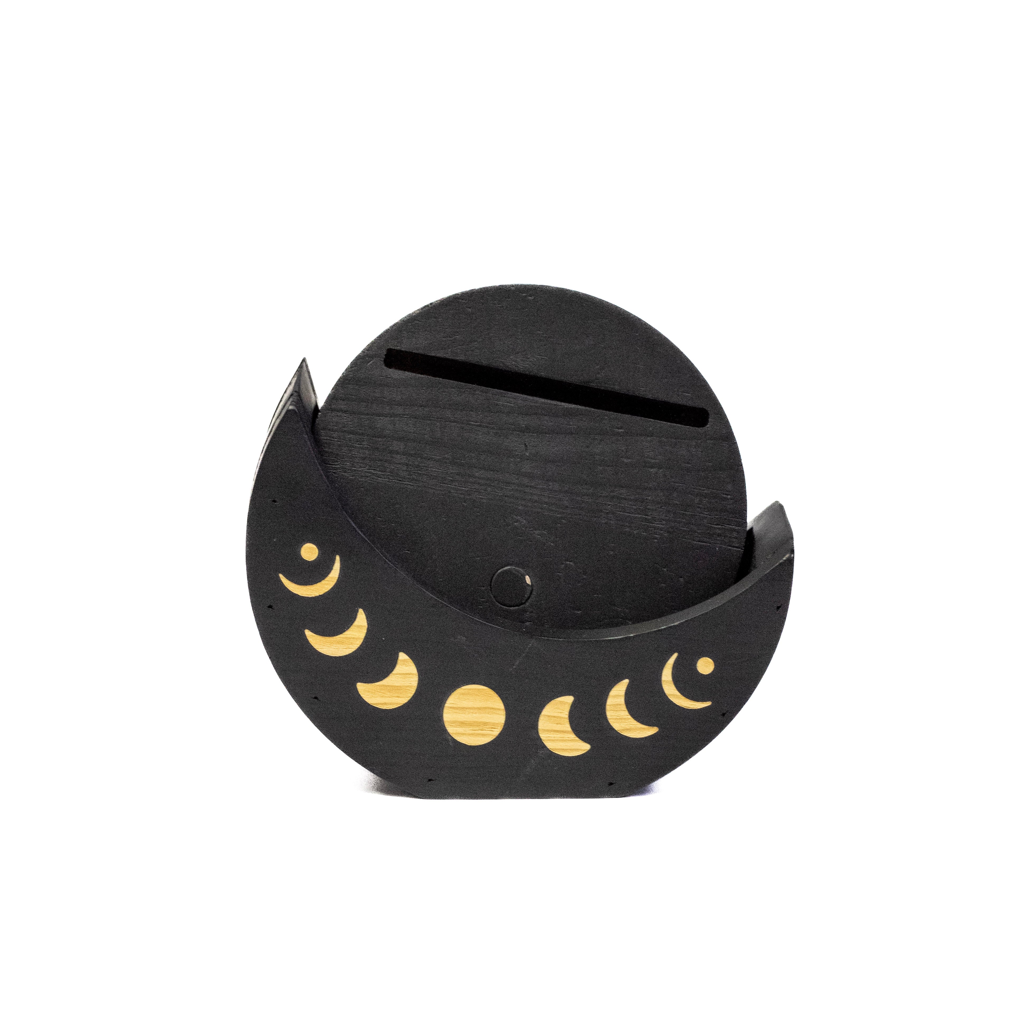 Moon Phase Tarot Card Holder with Tray – Two-Piece Set