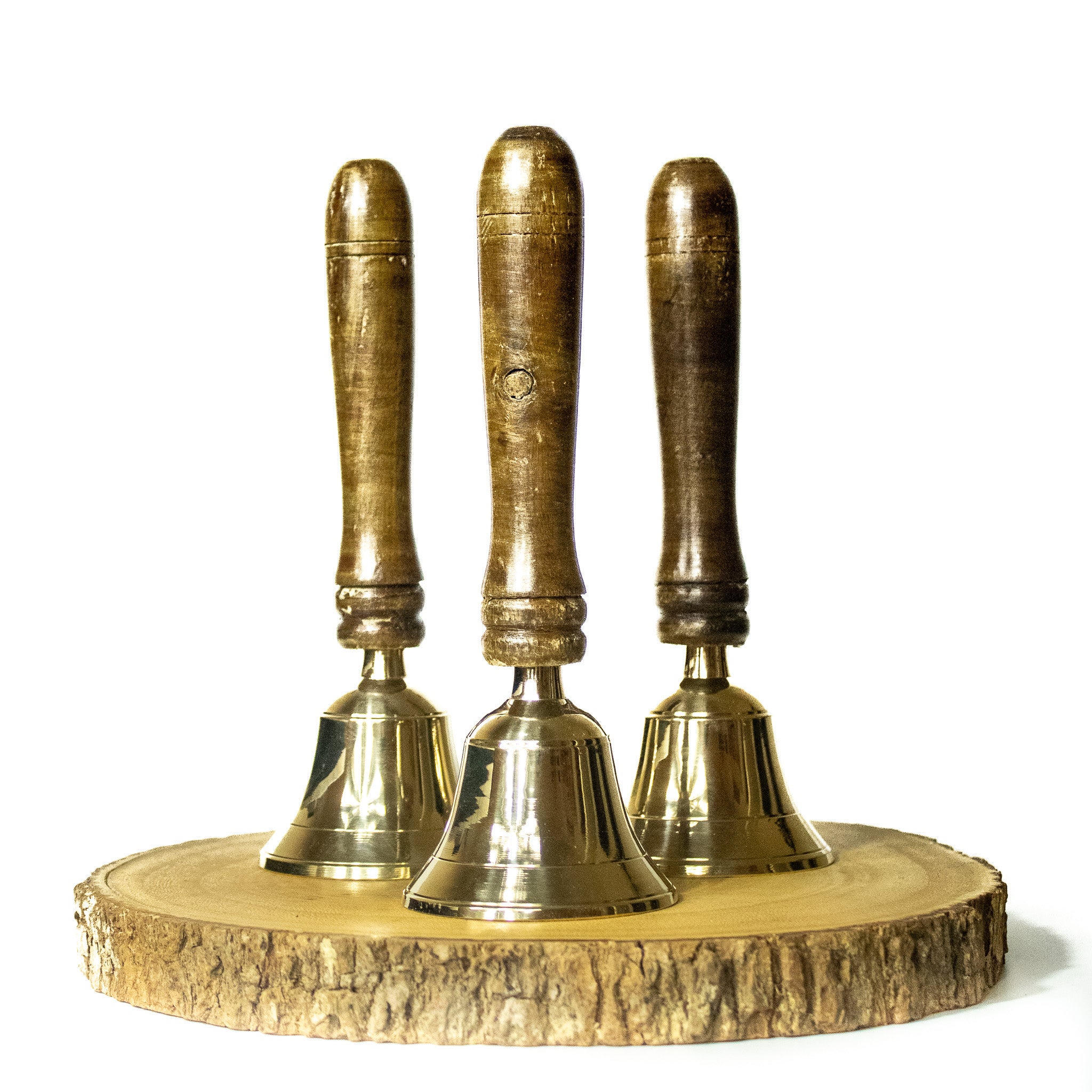 Brass Altar Bell with Wooden Handle
