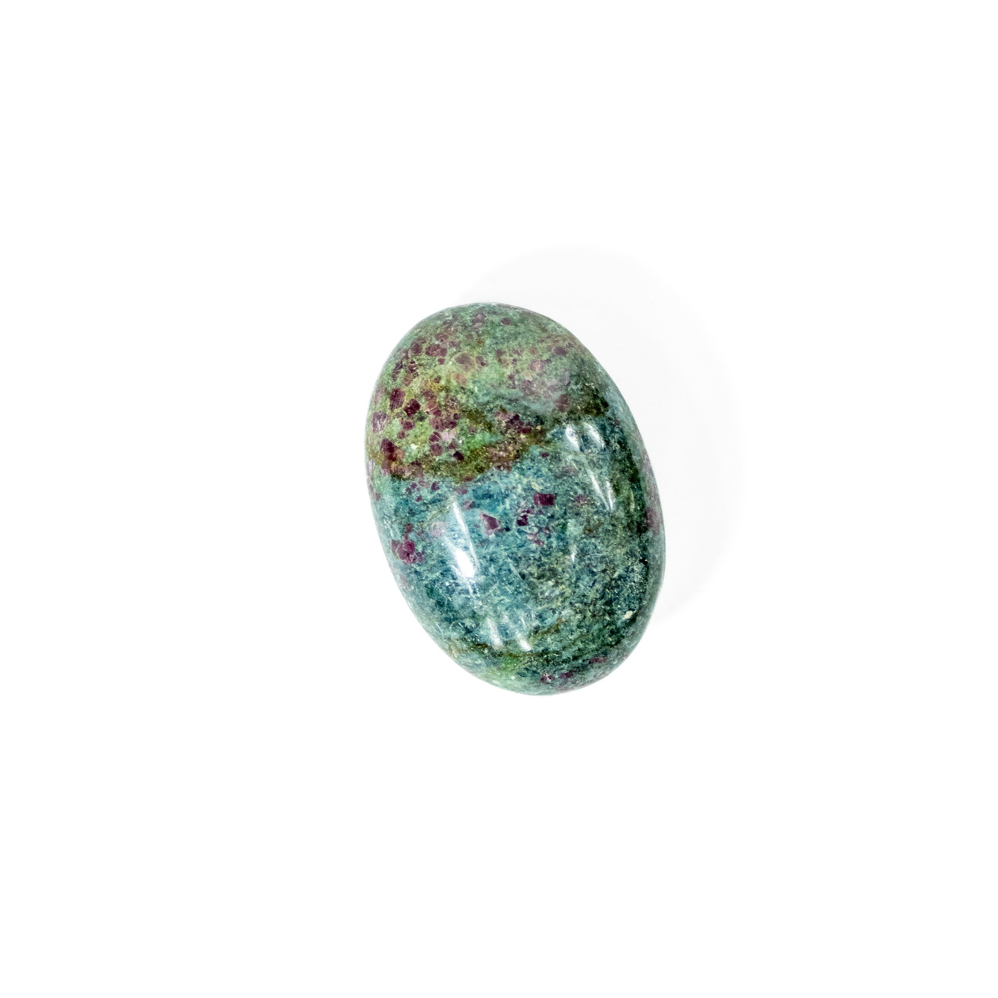 Blue Kyanite with Ruby | Palm Stone