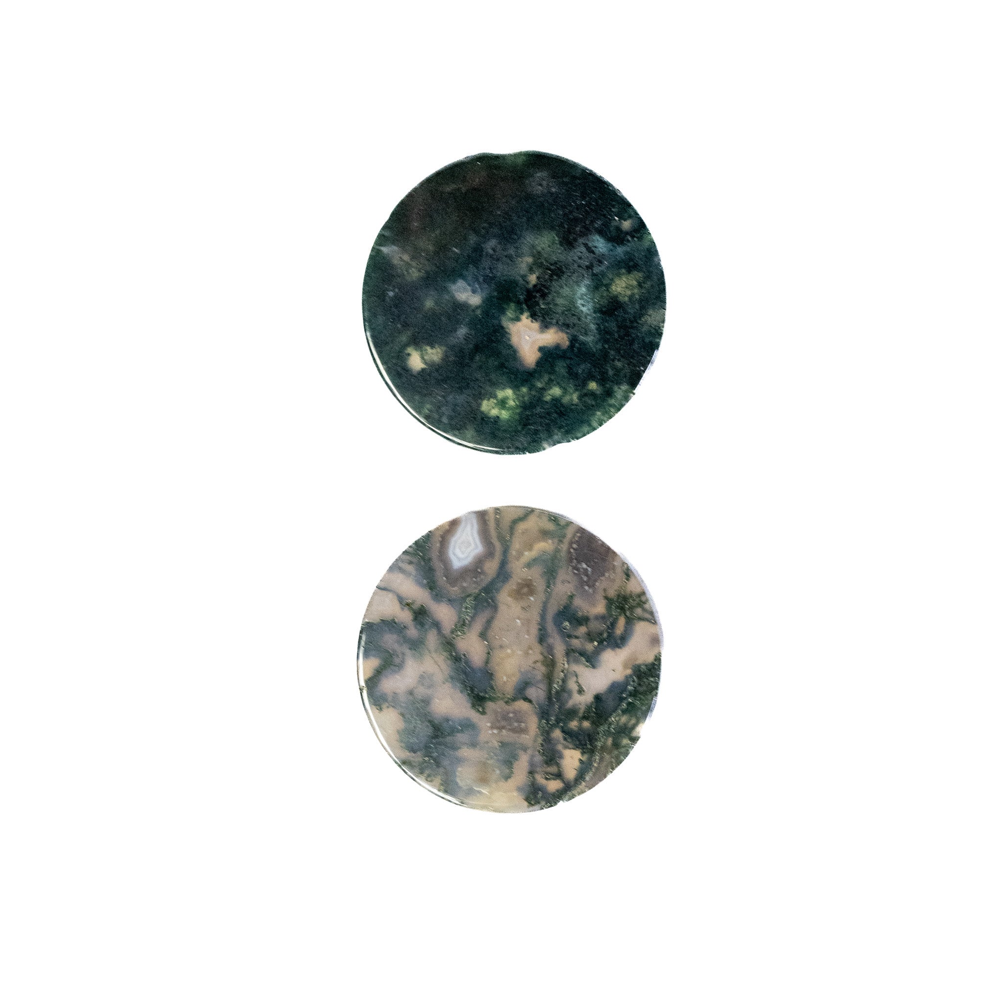 Moss Agate 2" Charging Disc
