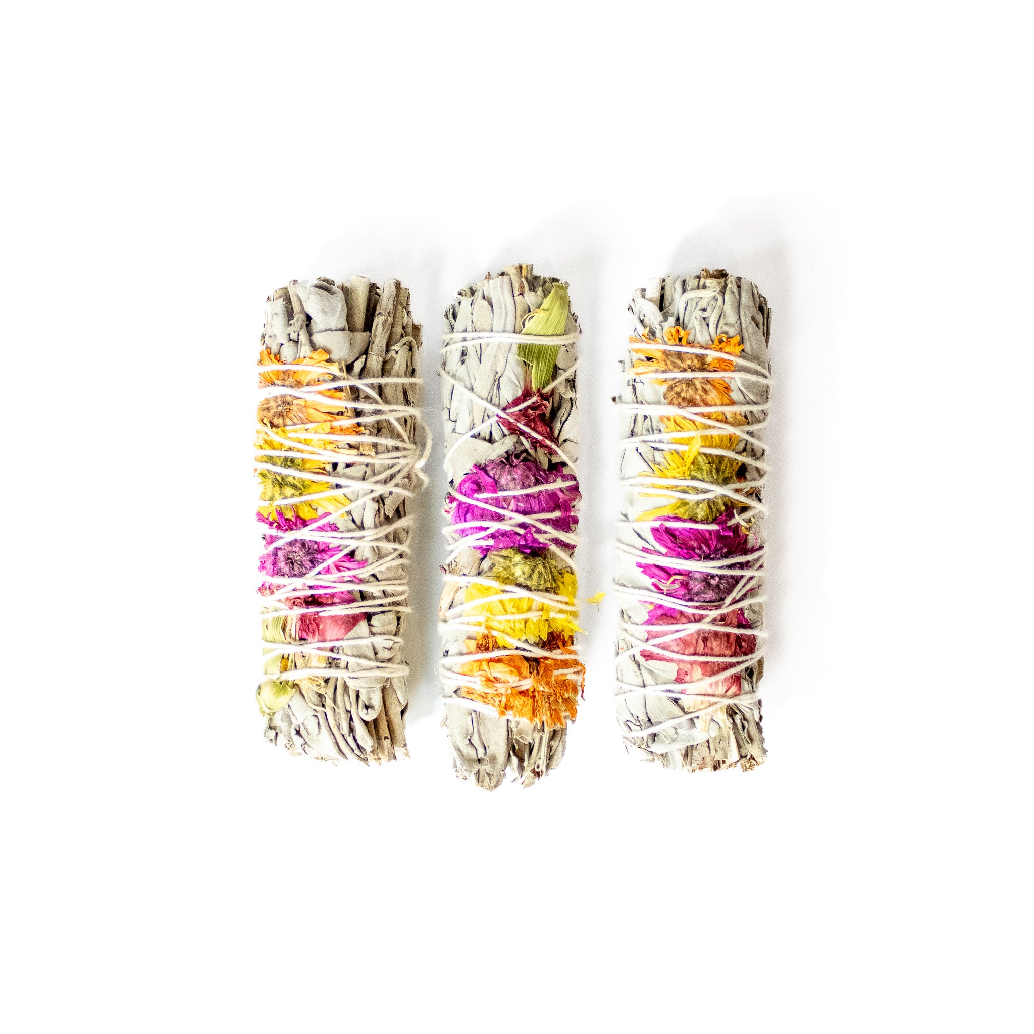 Joy | Floral White Sage Bundle