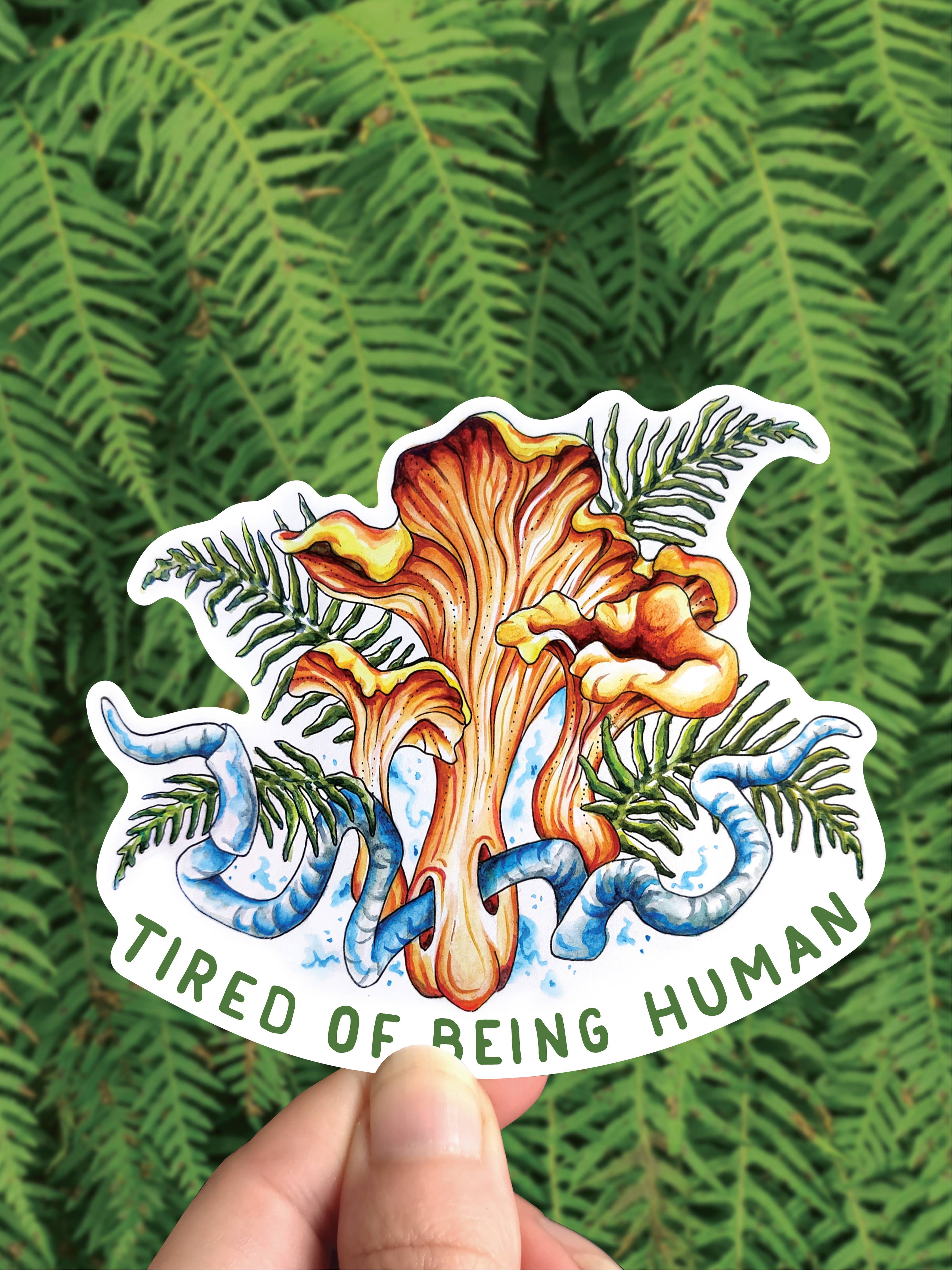Chanterelle Worm - Vinyl Sticker