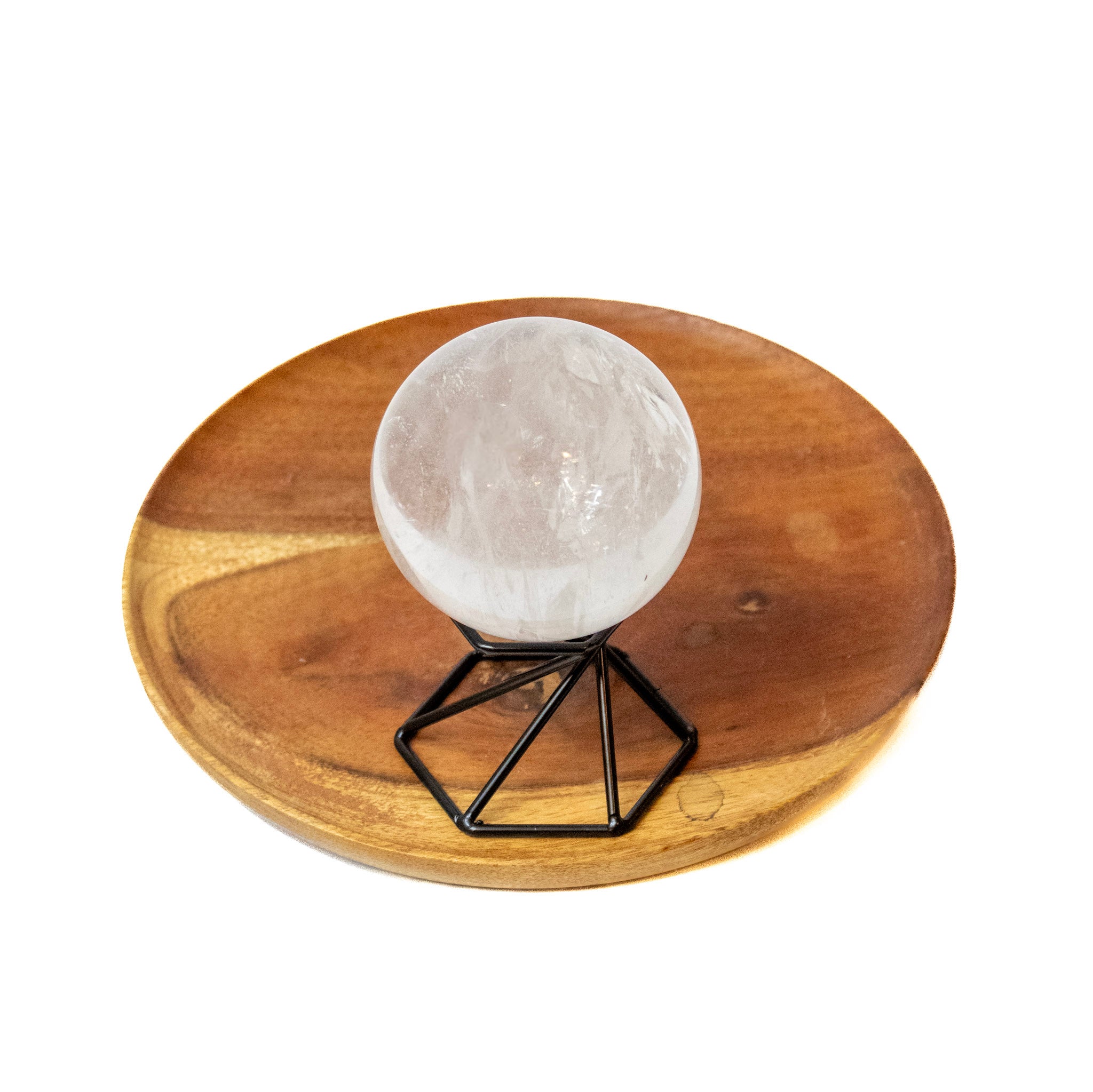 Clear Quartz Scrying Sphere with Stand