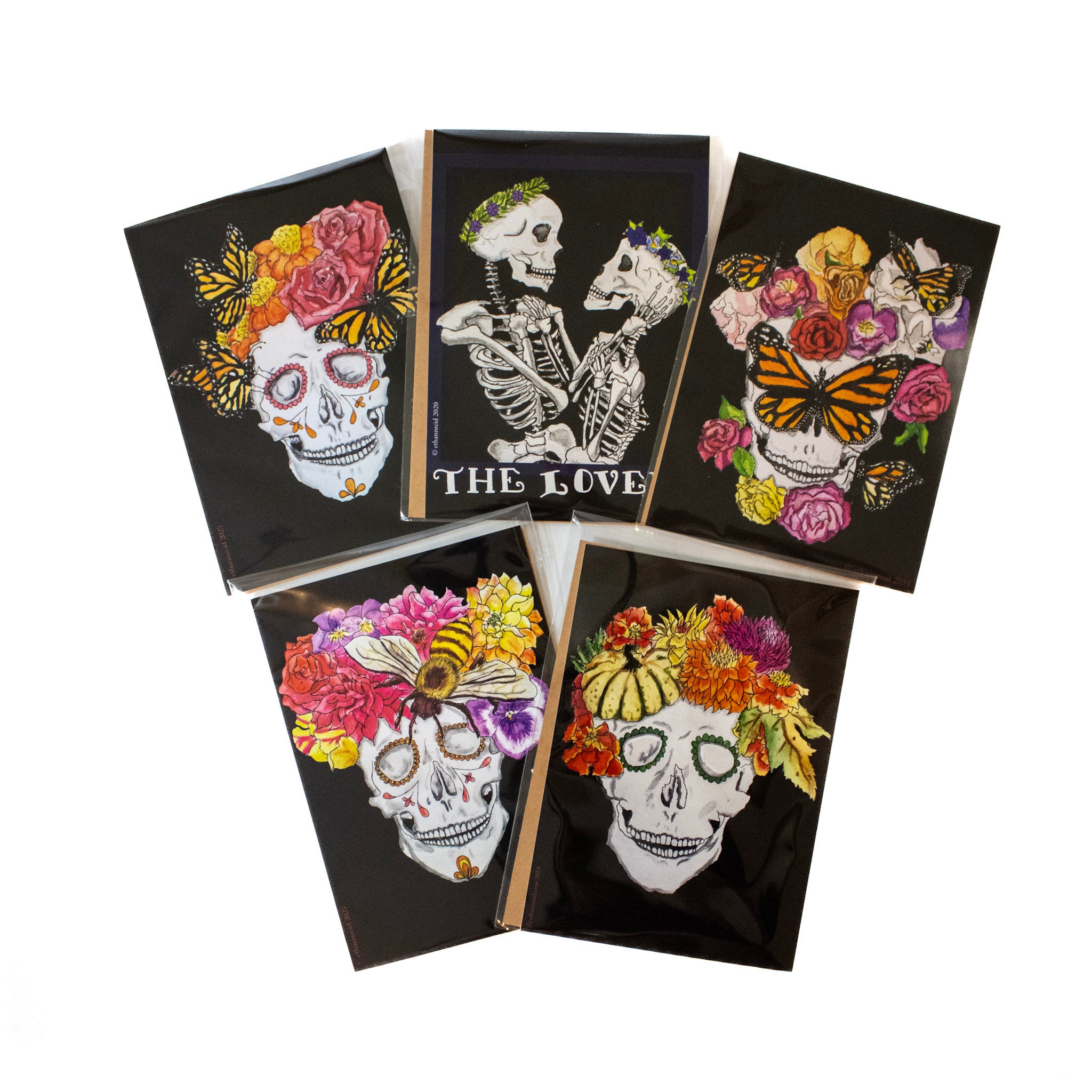 Hand-Drawn Calaveras Print (5x7)